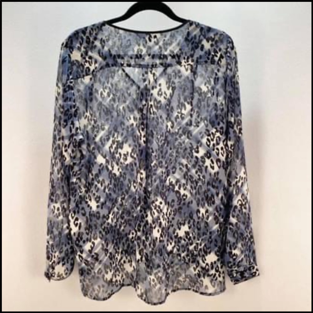 CAbi #977 Fatale Sheer Leopard Blouse - Picture 2 of 4